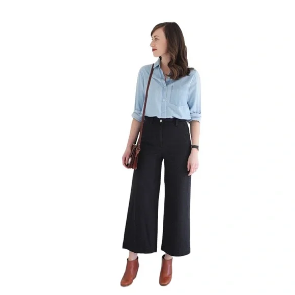 Everlane Women's Black Wide-Leg Jeans - Picture 2 of 11